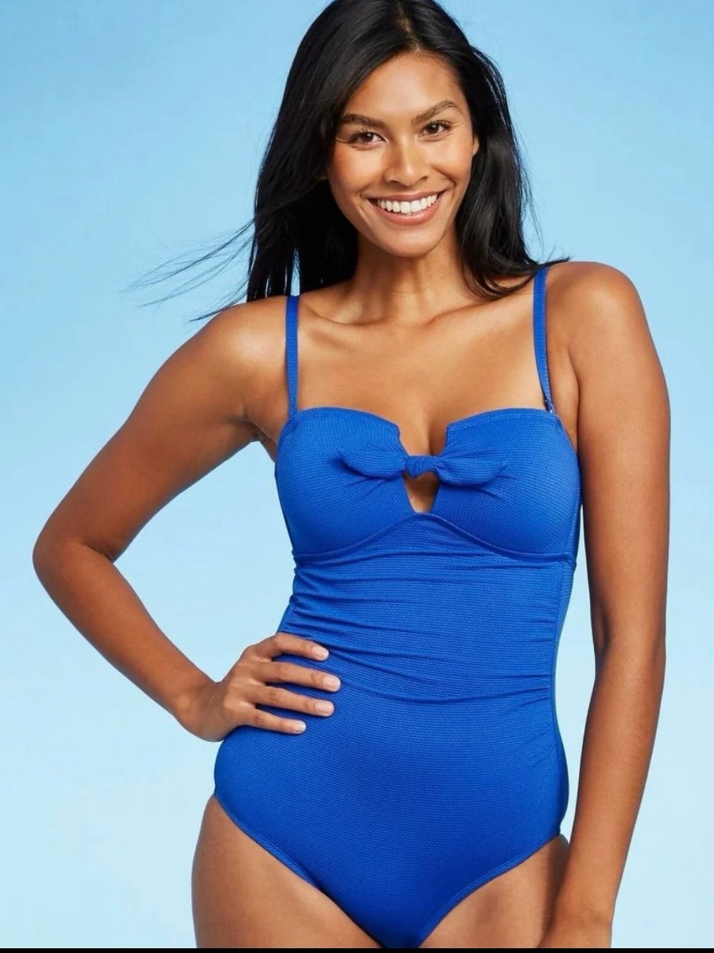 New Kona Sol One Piece Swimsuit M Blue